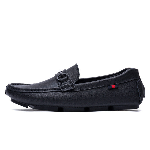 alcubieree high quality genuine leather men loafers men's slip on 3 black styles driving shoes men moccasin gommino boat shoes