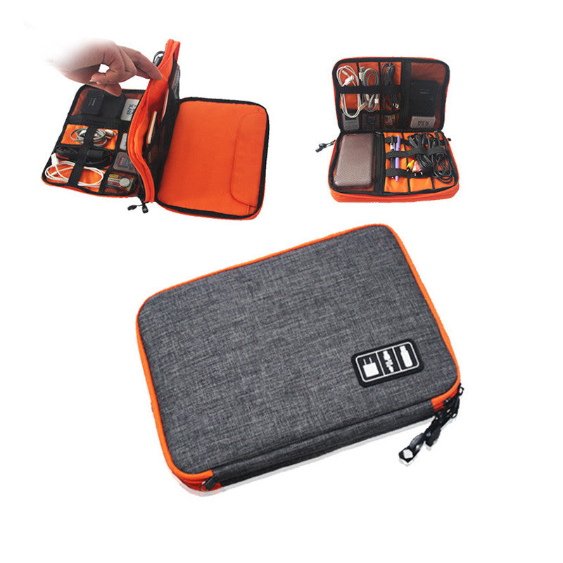 yesello waterproof ipad organizer usb data cable earphone wire pen power bank travel accessories case digital gadget devices bag