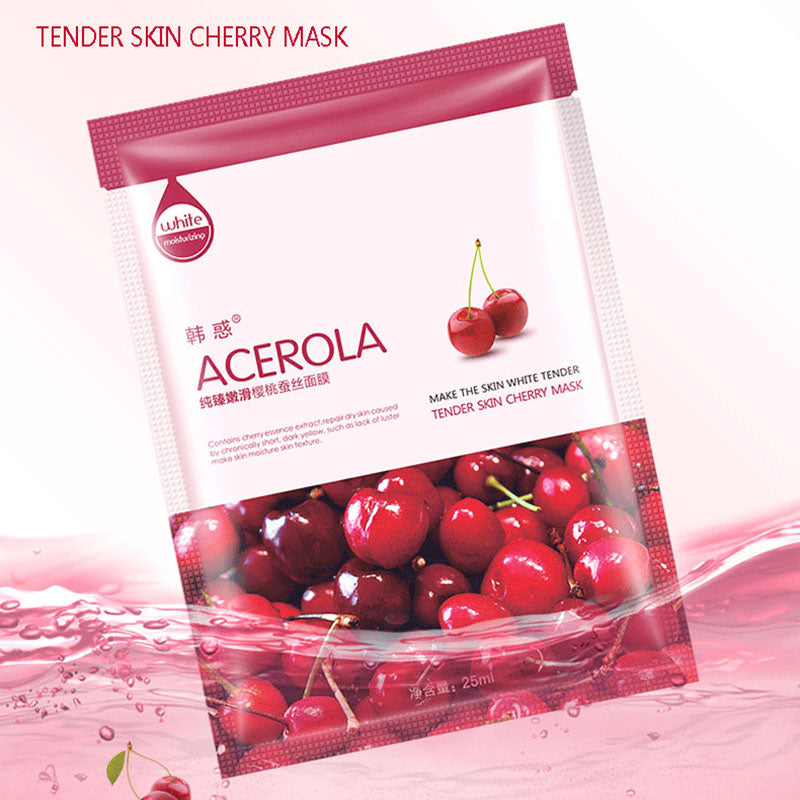 5pcs hanhuo acerola greentea cucumber aloe pearl cubilose face mask skin care facial mask white moisturizing oil control