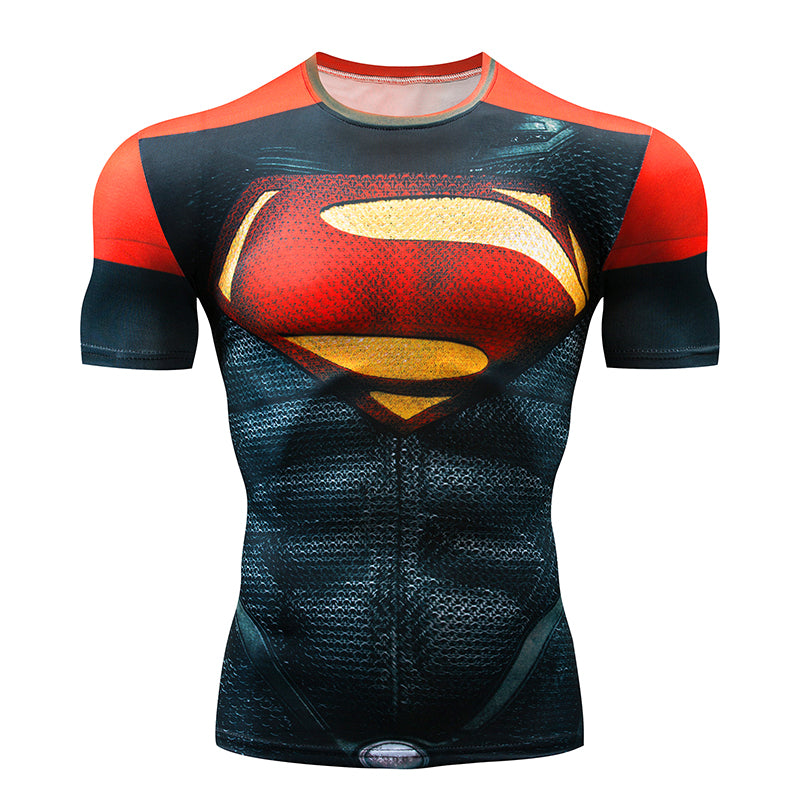 marvel superhero compression shirt men women cycling base layers bicycle short sleeve shirt highly breathbale underwear jersey