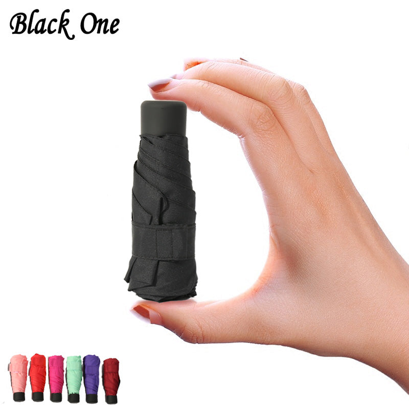 180g small fashion folding umbrella rain women gift men mini pocket parasol girls anti-uv waterproof portable travel umbrellas