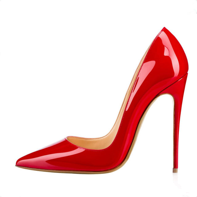 european and american fashion patent leather shoes shallow mouth high-heeled mary jane shoes pointed 12/10/8.5 cm high heels