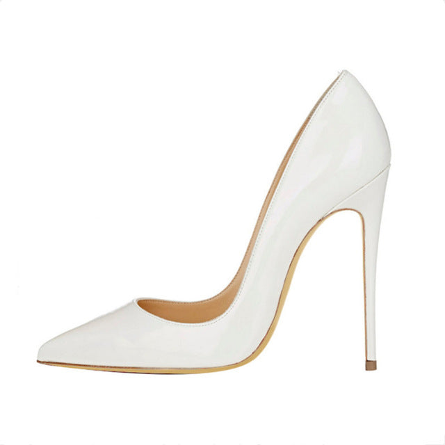 european and american fashion patent leather shoes shallow mouth high-heeled mary jane shoes pointed 12/10/8.5 cm high heels