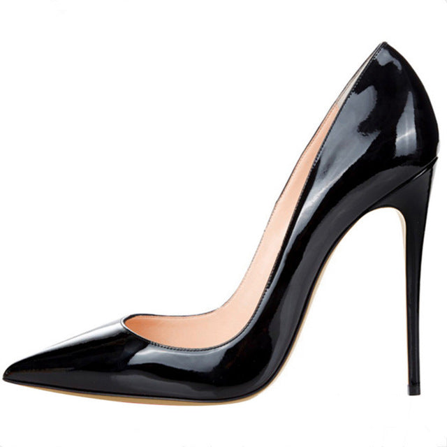 european and american fashion patent leather shoes shallow mouth high-heeled mary jane shoes pointed 12/10/8.5 cm high heels