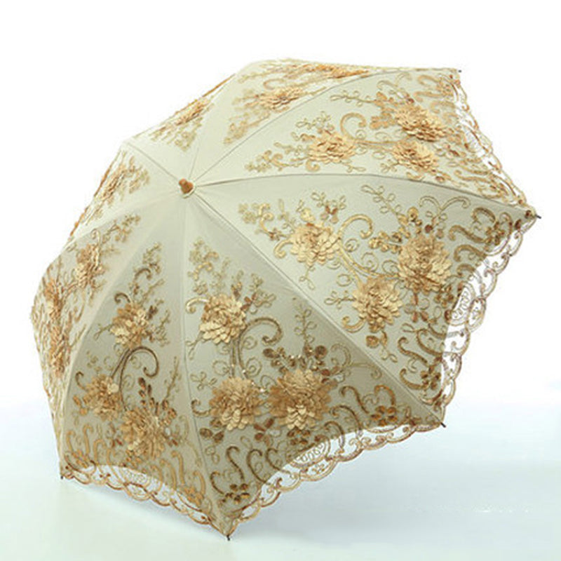 folding umbrellas umbrella rain women folding uv protection umbrella embroider fashion lace bumbershoot fashion print umbrellas