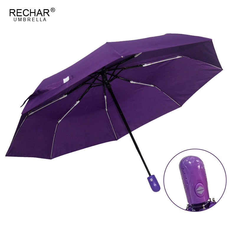 new fully-automatic umbrella for men 3folding quality ultra-light windproof umbrella rain women travel parasol paraguas