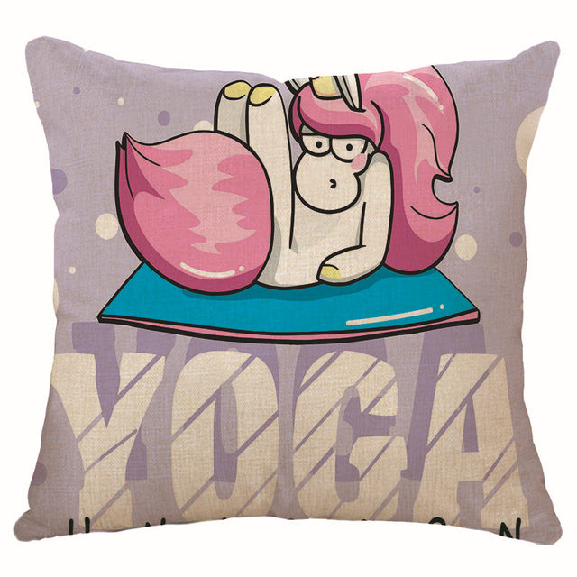 hot sell new throw unicorn cartoon decoration kid unicorn cushion cover 450mm*450mm / c11