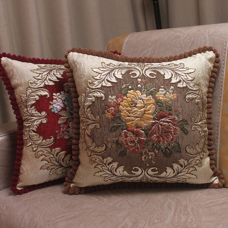 chenille fabric jacquard embroidered cushion covers royal elegant