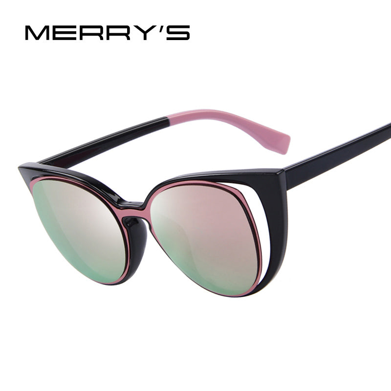 merry's fashion cat eye sunglasses women brand designer retro pierced female sun glasses oculos de sol feminino uv400