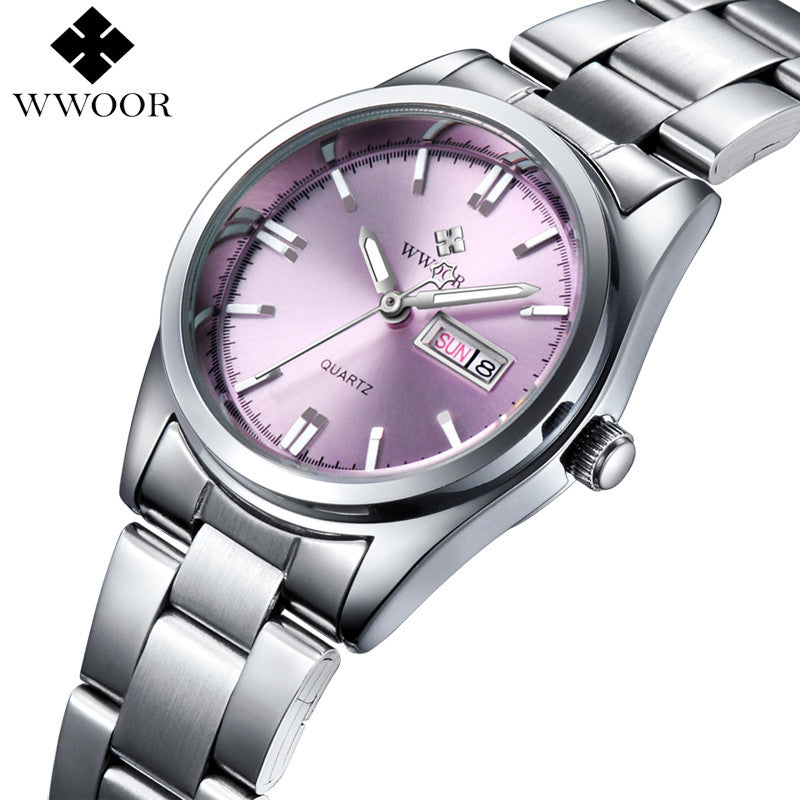 new brand relogio feminino date day clock female stainless steel watch ladies fashion casual watch quartz wrist women watches