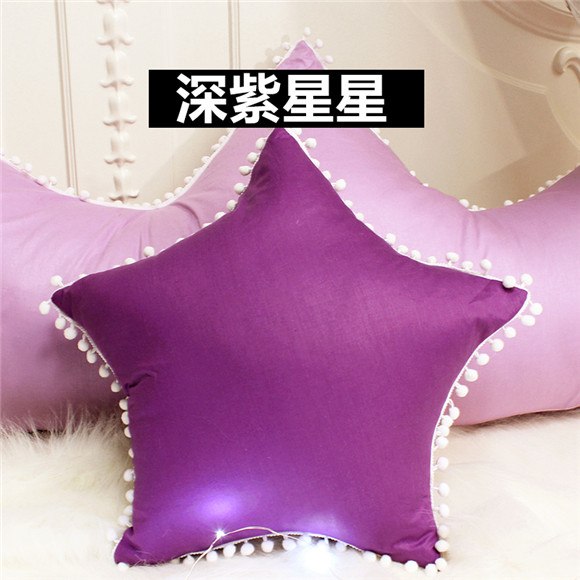 candy purple 100% cotton luxury model room decor pillows