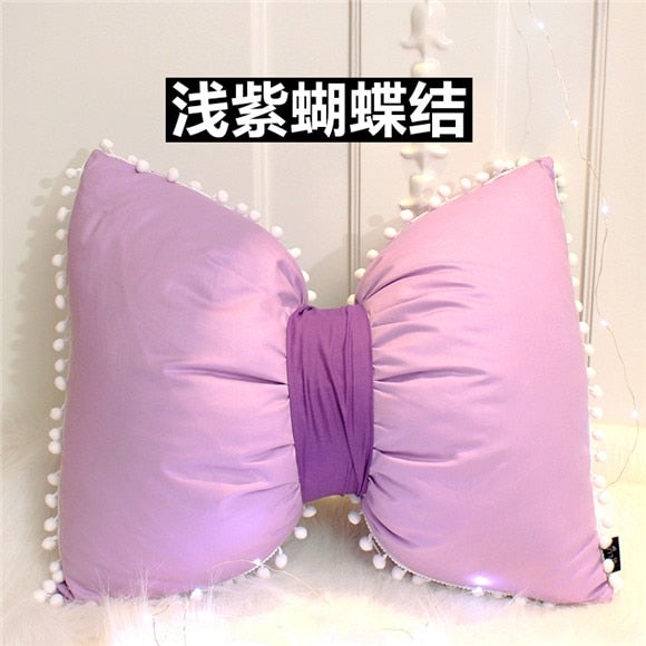 candy purple 100% cotton luxury model room decor pillows