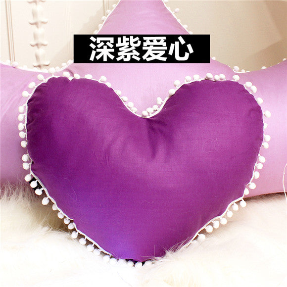 candy purple 100% cotton luxury model room decor pillows