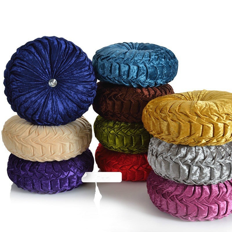 velvet filled round cushions chair pad bolster futon decorative throw pillows