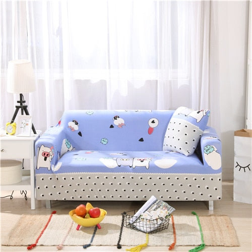 elastic slipcover cartoon deer sofa cover