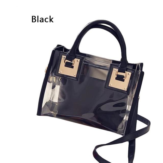 pvc jelly small shoulder transparent handbags b