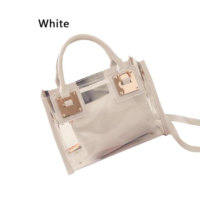 pvc jelly small shoulder transparent handbags w