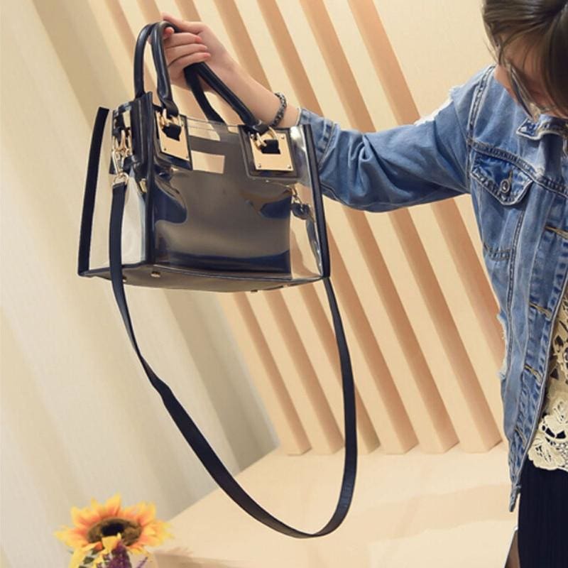 pvc jelly small shoulder transparent handbags