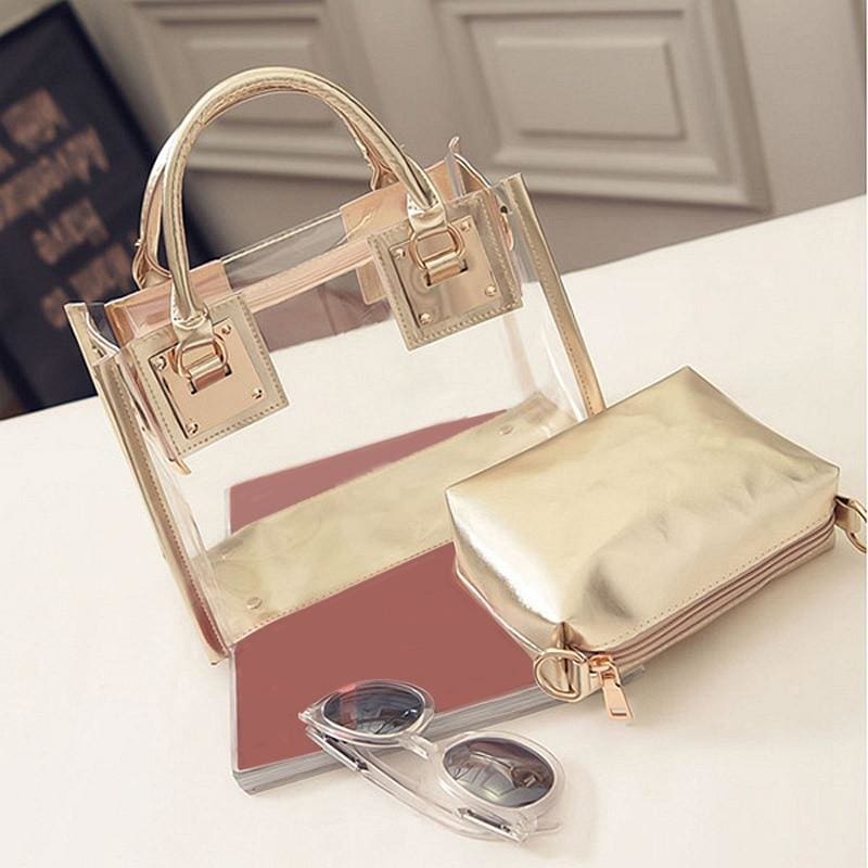 pvc jelly small shoulder transparent handbags