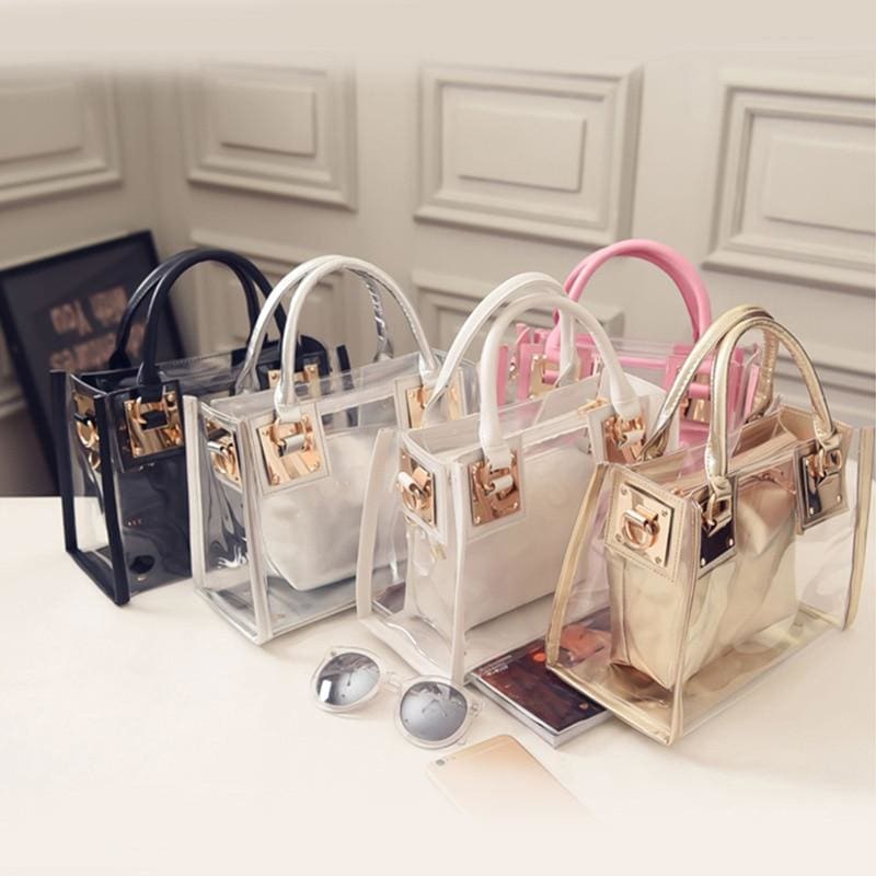 pvc jelly small shoulder transparent handbags