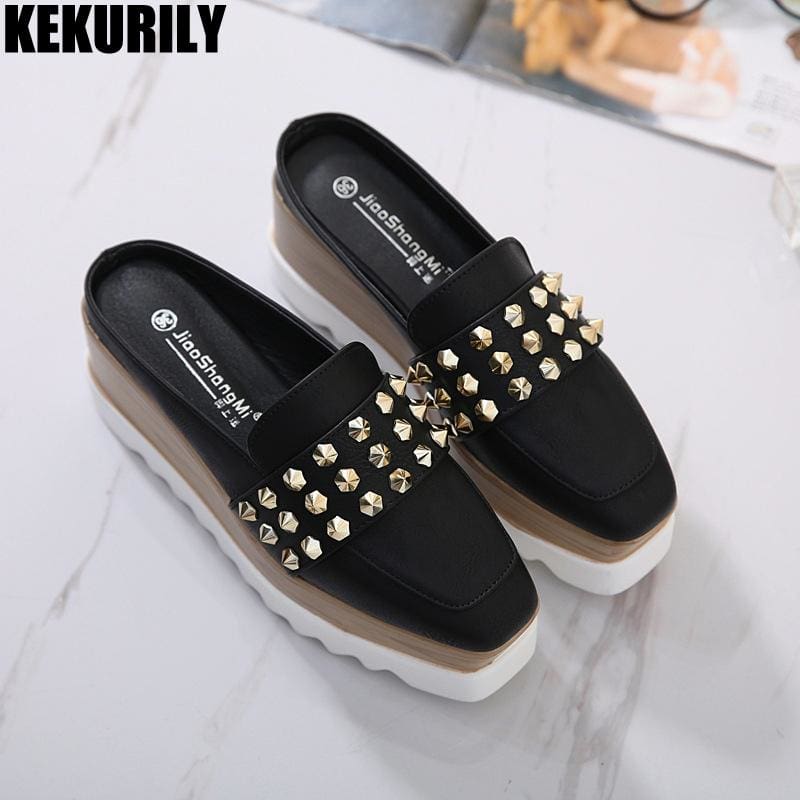 rivet mules comfortable slippers