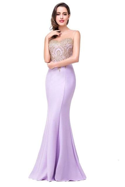 sexy backless mermaid evening gown