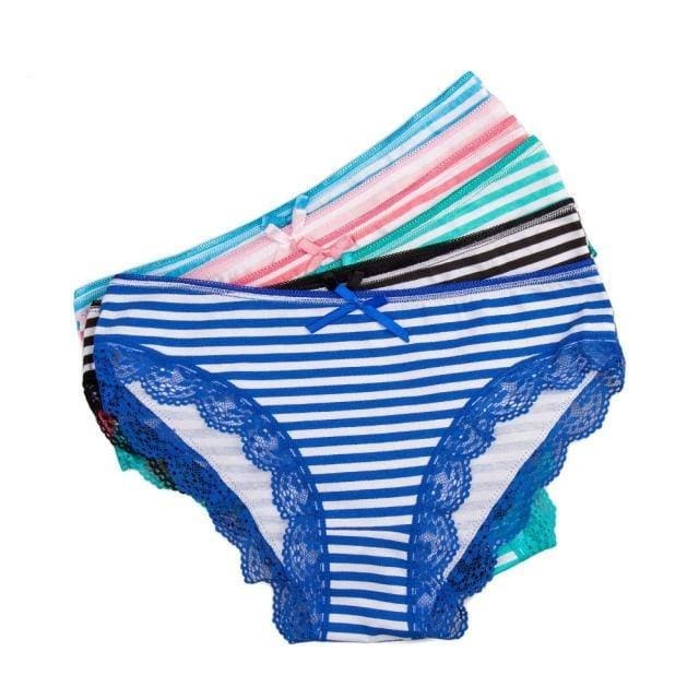 sexy women cotton underwear briefs lace transparent 6 pcs/lot