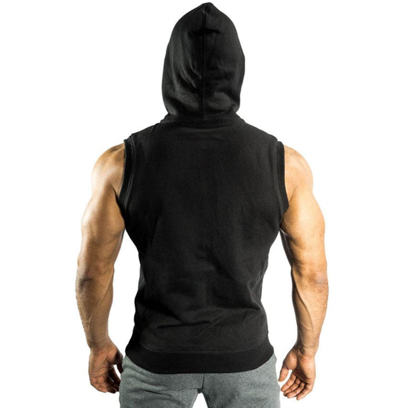 Sleeveless Hooded Men Sweatshirt JACKETS