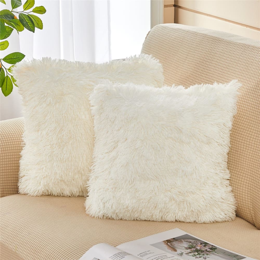 soft fur plush home decor cushion cover