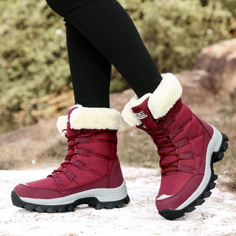 Soft Suede Leather Fleece Warm Wool Women Winter Boots WOMEN BOOTS