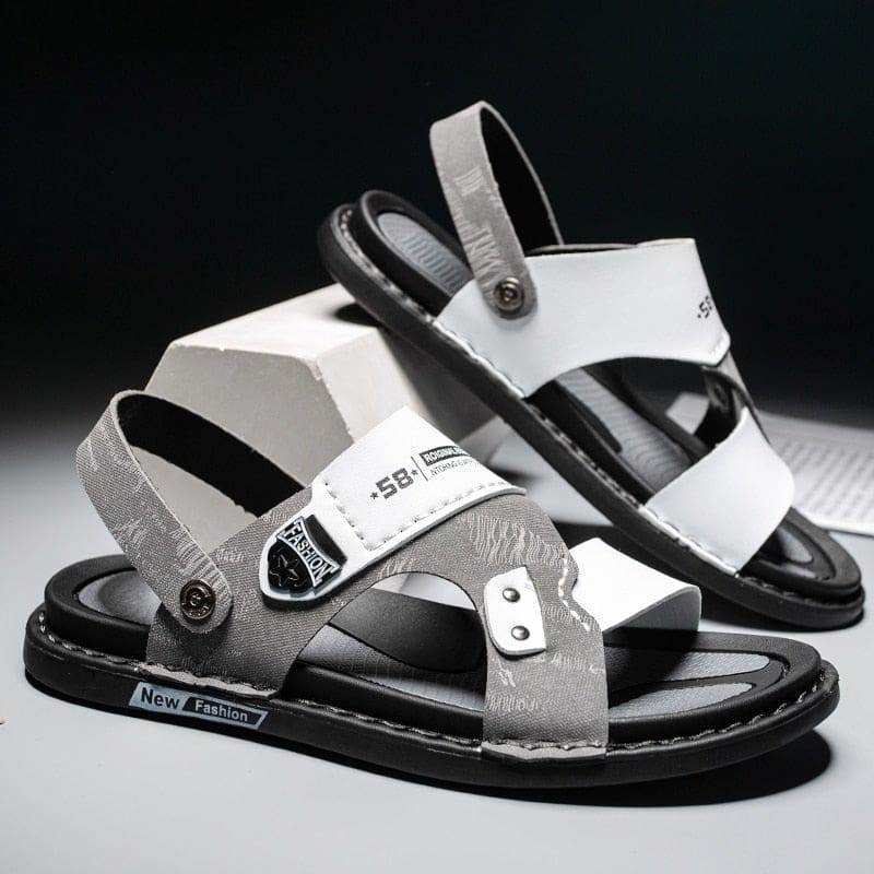 split leather leisure beach summer sandals