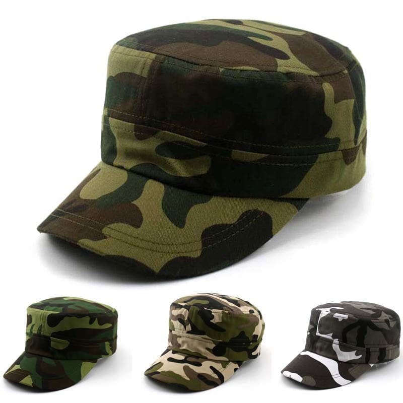 tactical military camouflage flat cap