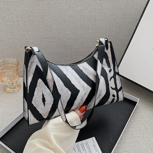 tipping soft pu leather underwritten shoulder bag for women dark grey