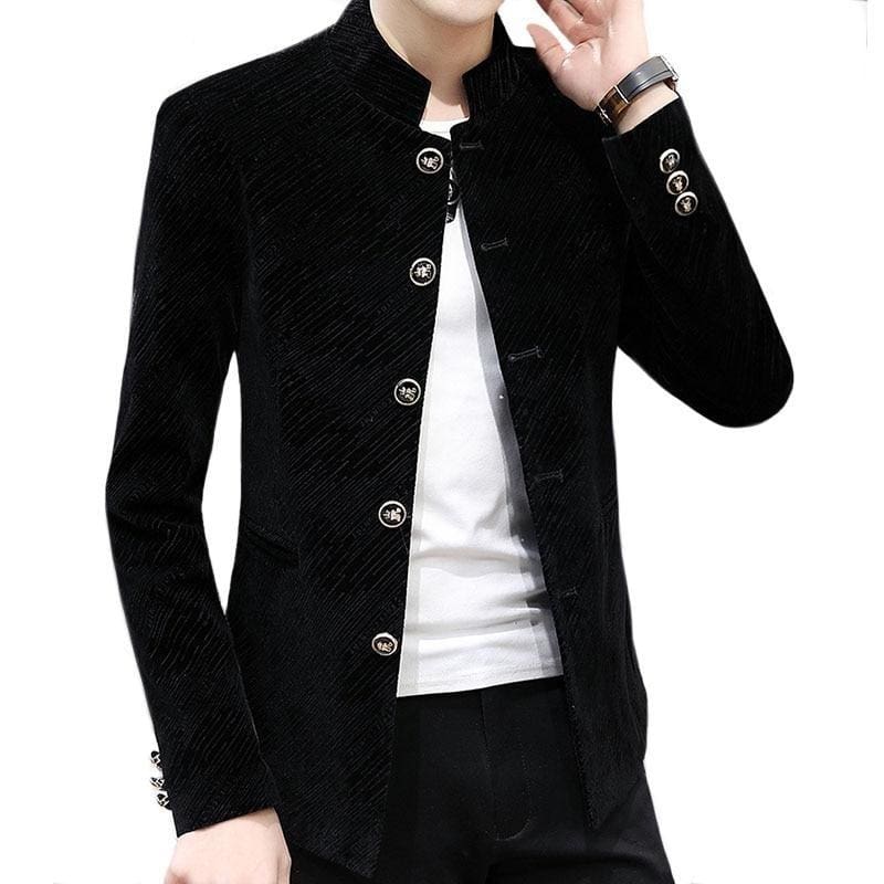 velvet tunic men casual blazer