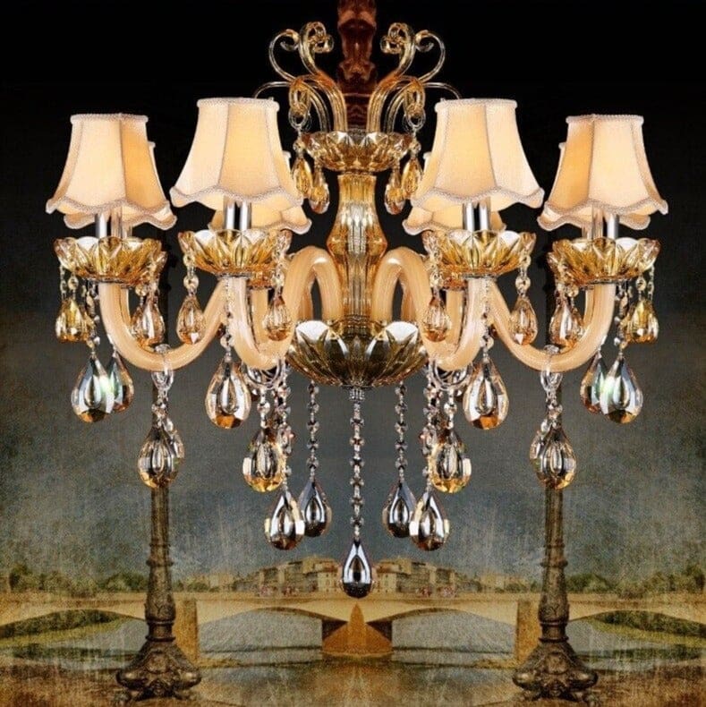 vintage crystal chandelier modern lighting 8 arm lights / outside usa / 7-14 days