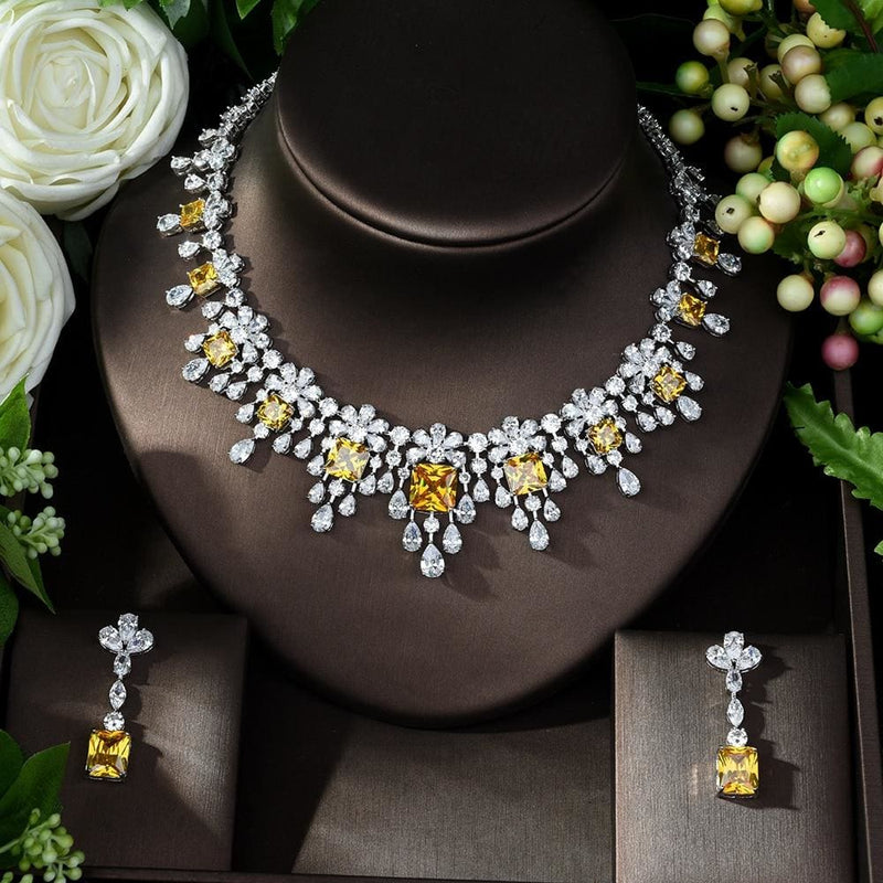 zircon jewelry set for party