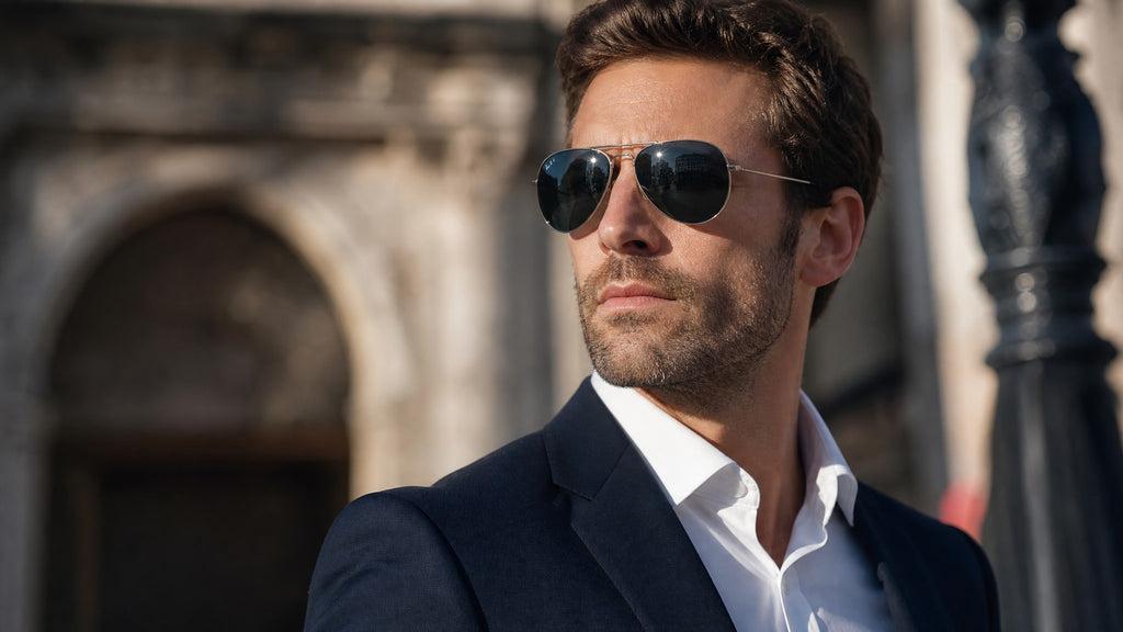 Men's Polarized Pilot Style Sunglasses: Sun Protection