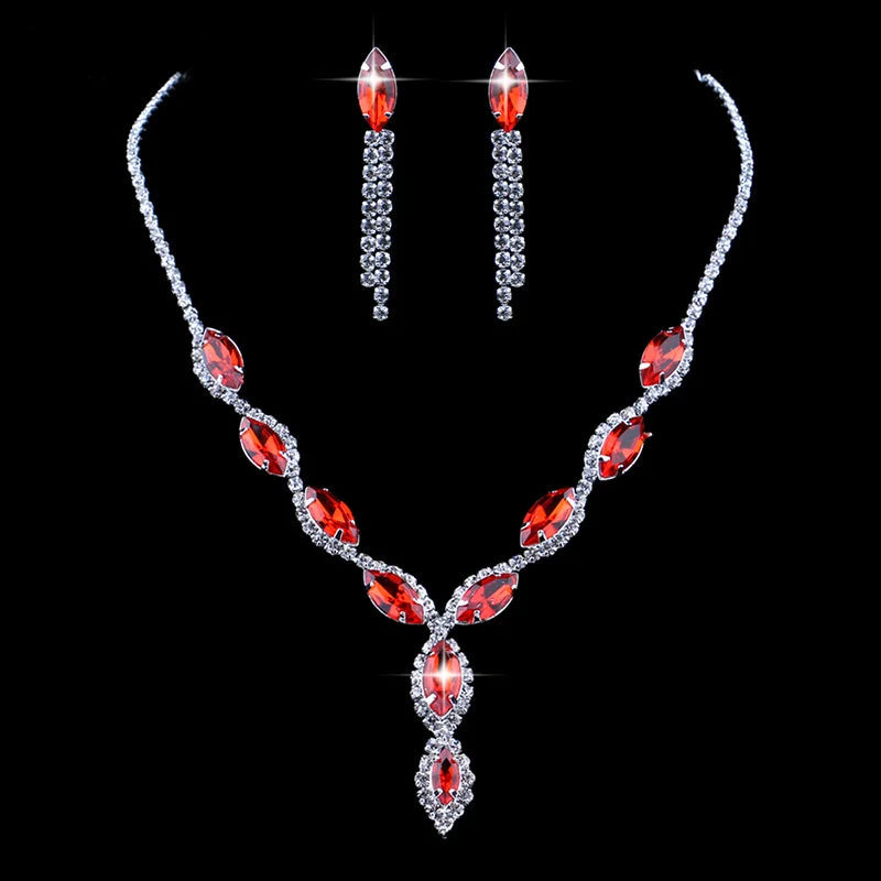 Crystal Prom Wedding Jewelry Sets for Women