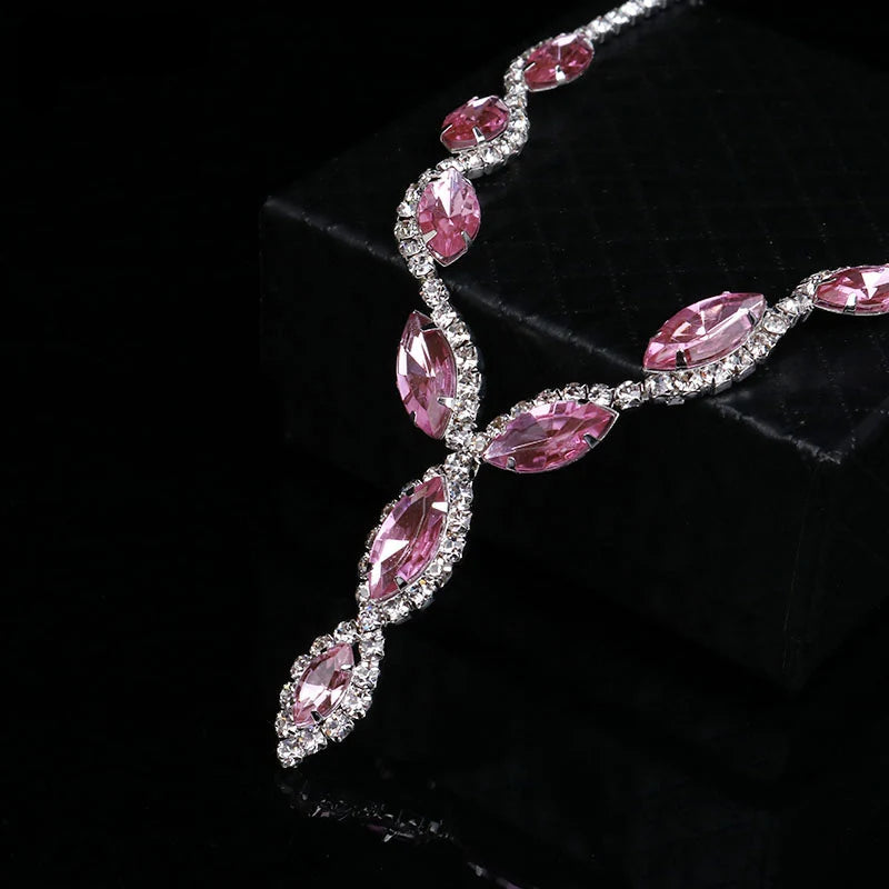 Crystal Prom Wedding Jewelry Sets for Women