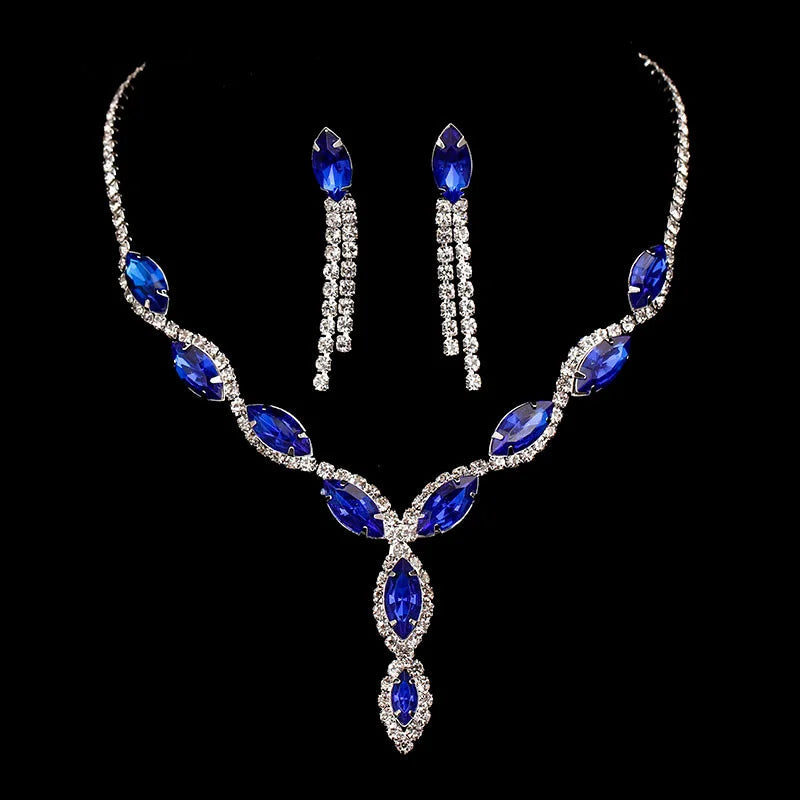 Crystal Prom Wedding Jewelry Sets for Women
