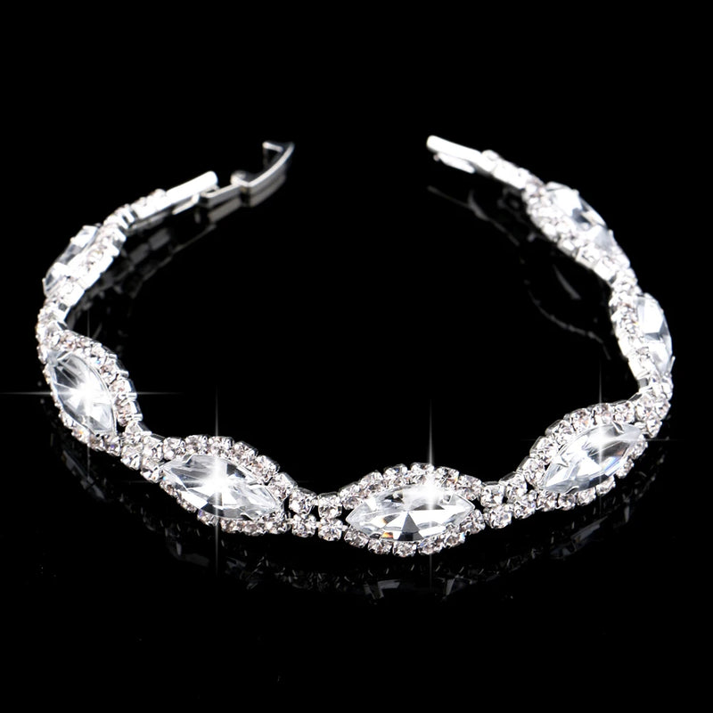 Crystal Prom Wedding Jewelry Sets for Women