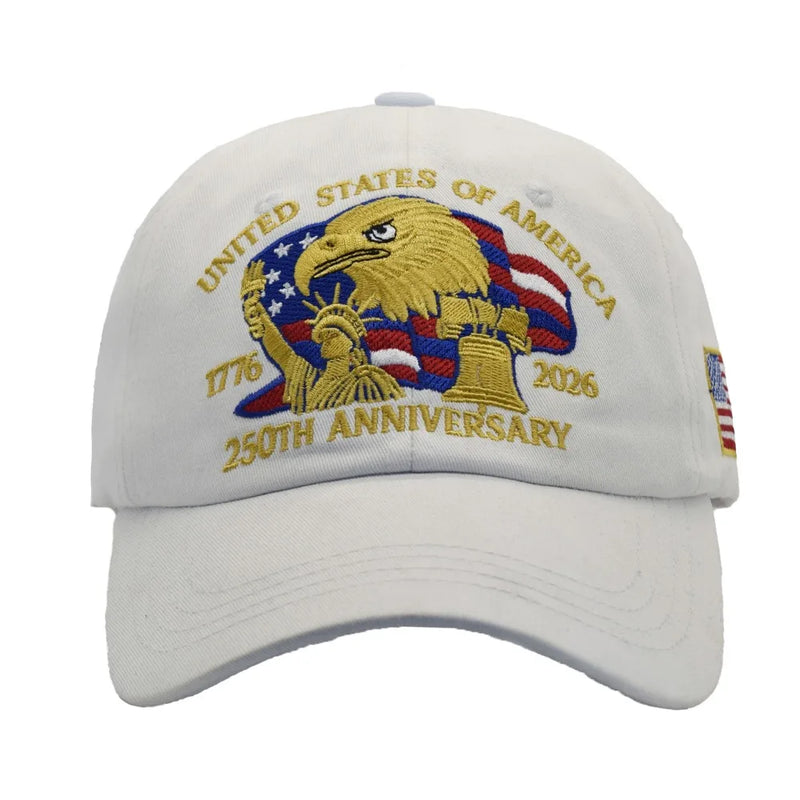 USA 250th Anniversary Eagle Print Unisex Adjustable Cotton Hat