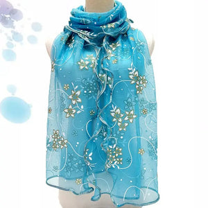 Elegant Lace Women Scarf Light Weight Silk Hijab