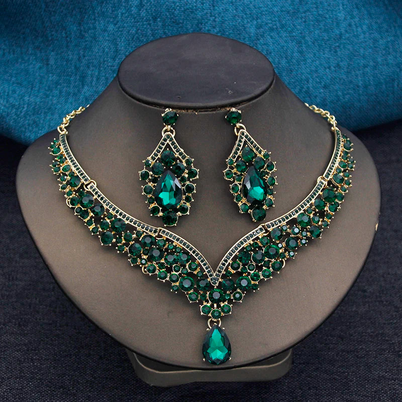 Princess Collar Two Piece Set Bride Jewelry for Women Wedding Accessories