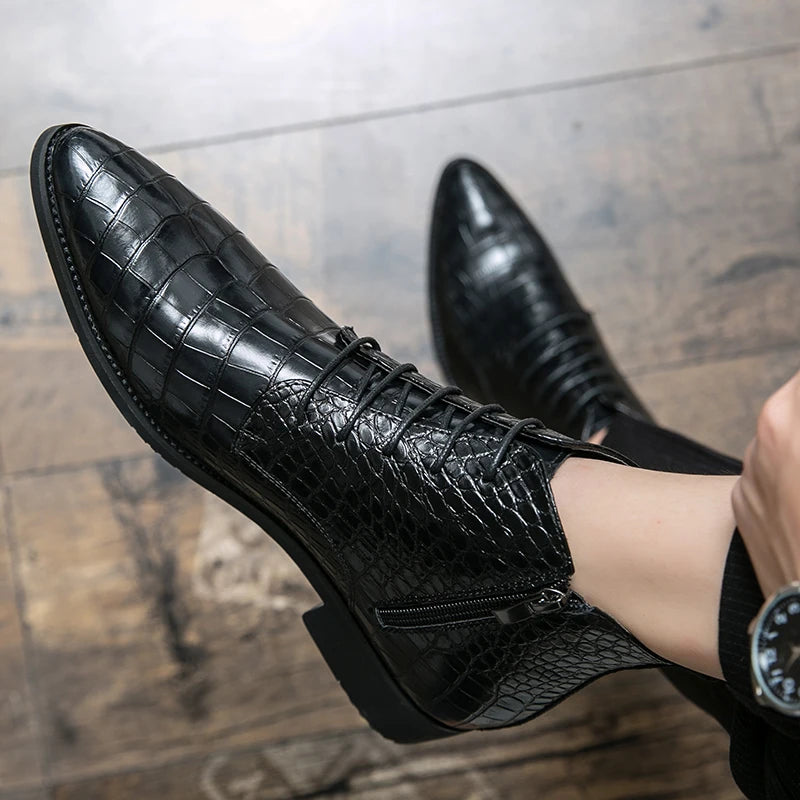 High Quality Business Leather Lace Up Chelsea Mens Shoes