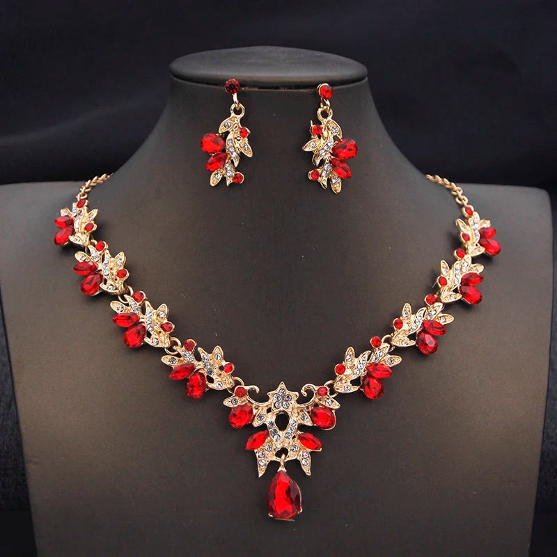 Princess Collar Two Piece Set Bride Jewelry for Women Wedding Accessories
