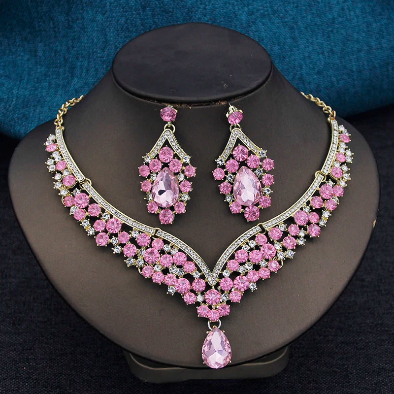 Princess Collar Two Piece Set Bride Jewelry for Women Wedding Accessories
