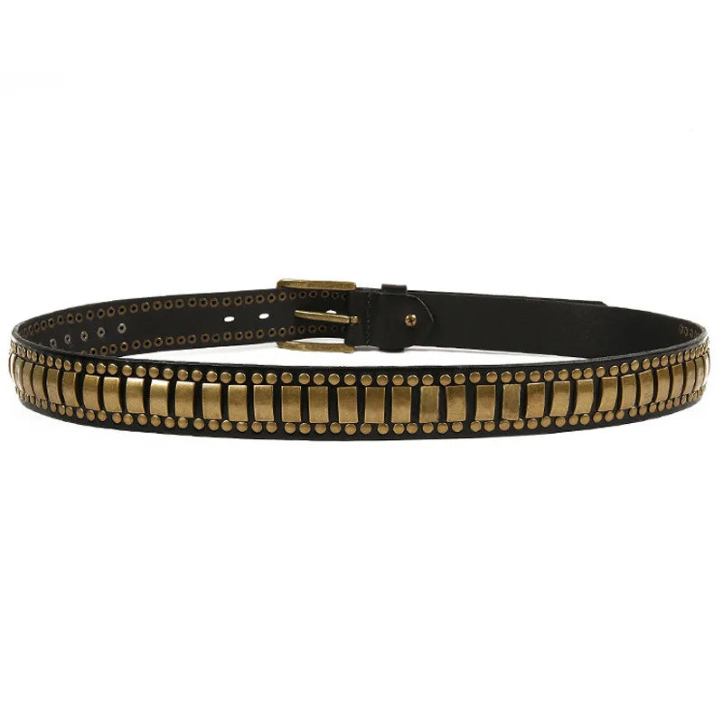 Luxury Original Leather Punk Hip Hop Unisex Belts