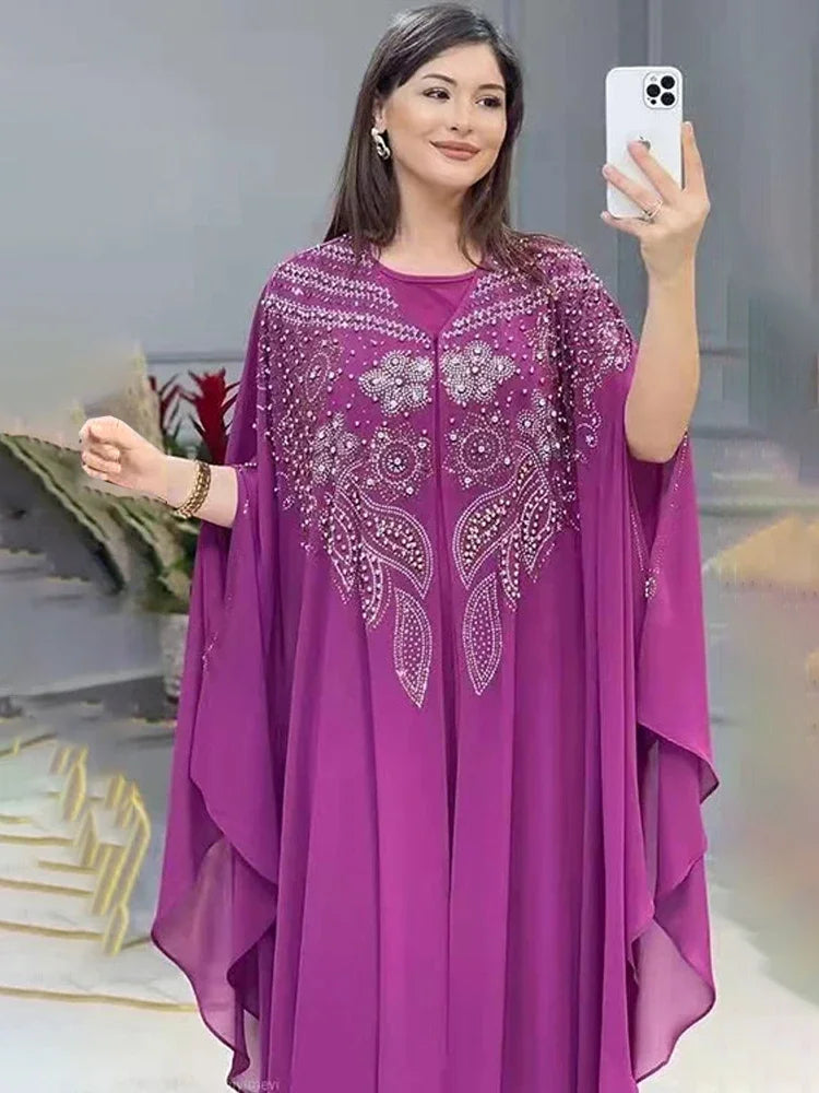 Dubai Luxury Chiffon Muslim Abayas For Women