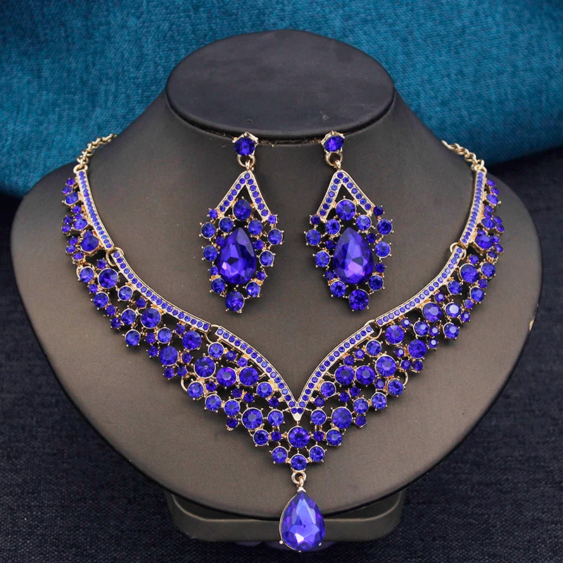 Princess Collar Two Piece Set Bride Jewelry for Women Wedding Accessories